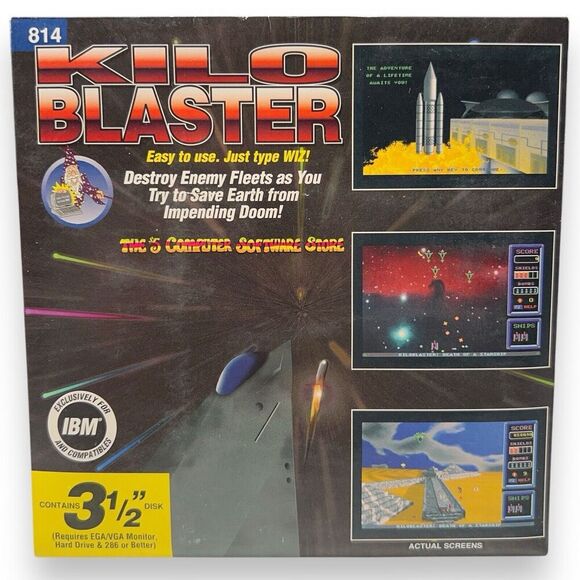 VTG NOS Kilo Blaster Shareware PC Game 3.5” Disk Wiz Technology NEW SEALED! - Picture 1 of 4